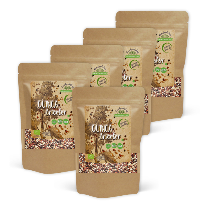 Quinoa Tre farver ØKO 1kg x 5 pakker i gruppen Råvarer & Drikke / Helsekost / Frø hos Rawfoodshop Scandinavia AB (101872-SET5)