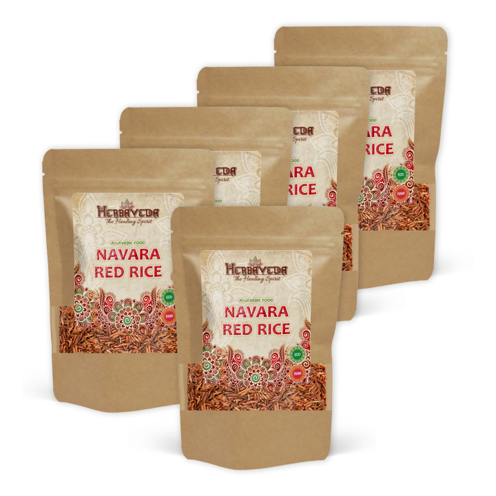 Ris Rødt Ayurveda Navara ØKO 1kg x 5 pakker i gruppen Råvarer & Drikke / Spisekammer / Ris & Korn hos Rawfoodshop Scandinavia AB (1515021-SET5)