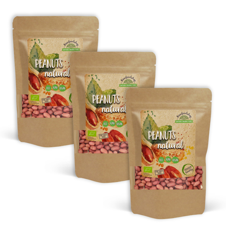 Jordnødder Premium RAW ØKO 1kg x 3 pakker  i gruppen Råvarer & Drikke / Nødder / Jordnødder hos Rawfoodshop Scandinavia AB (1725001-SET3)