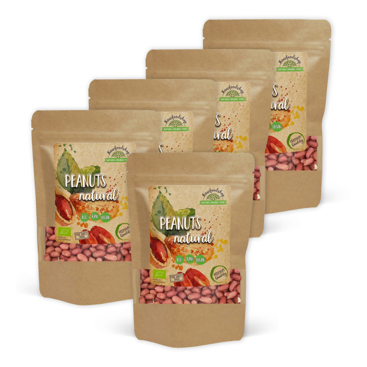 Jordnødder Premium RAW ØKO 1kg x 5 pakker  i gruppen Råvarer & Drikke / Nødder / Jordnødder hos Rawfoodshop Scandinavia AB (1725001-SET5)