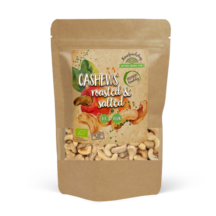 Cashewnødder Ristede & Saltede ØKO 1kg i gruppen Råvarer & Drikke / Nødder / Cashewnødder hos Rawfoodshop Scandinavia AB (32230FT1)