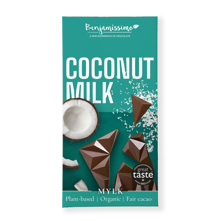 Benjamissimo Chokolade Mylk Kokosnød 60g i gruppen Råvarer & Drikke / Slik & Chokolade hos Rawfoodshop Scandinavia AB (3961)