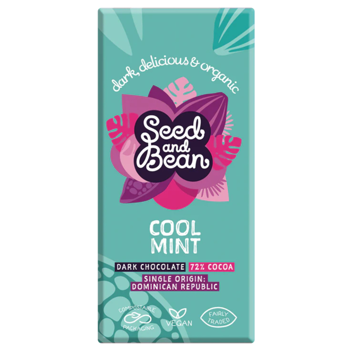 Seed & Bean Chokolade Mørk Mint ØKO 85g i gruppen Råvarer & Drikke / Slik & Chokolade / Chokolade og Bars hos Rawfoodshop Scandinavia AB (4312)