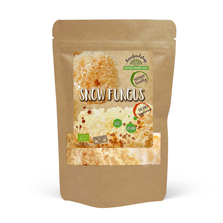 Snow Fungus Hel ØKO 125g i gruppen Kosttilskud / Urter & Planter / Svampe hos Rawfoodshop Scandinavia AB (82433125)