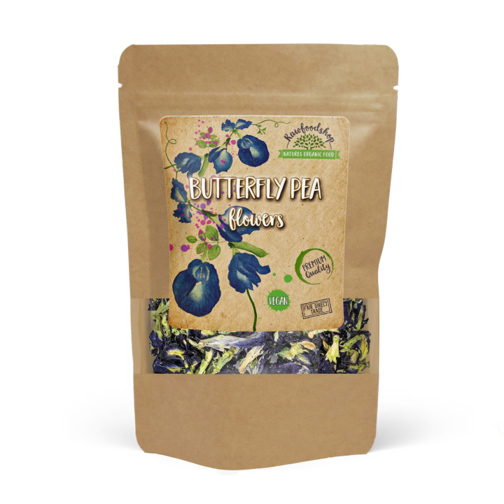 Butterfly Pea Flowers 125g i gruppen Råvarer & Drikke / Bagning / Spiselige blomster hos Rawfoodshop Scandinavia AB (82434125)