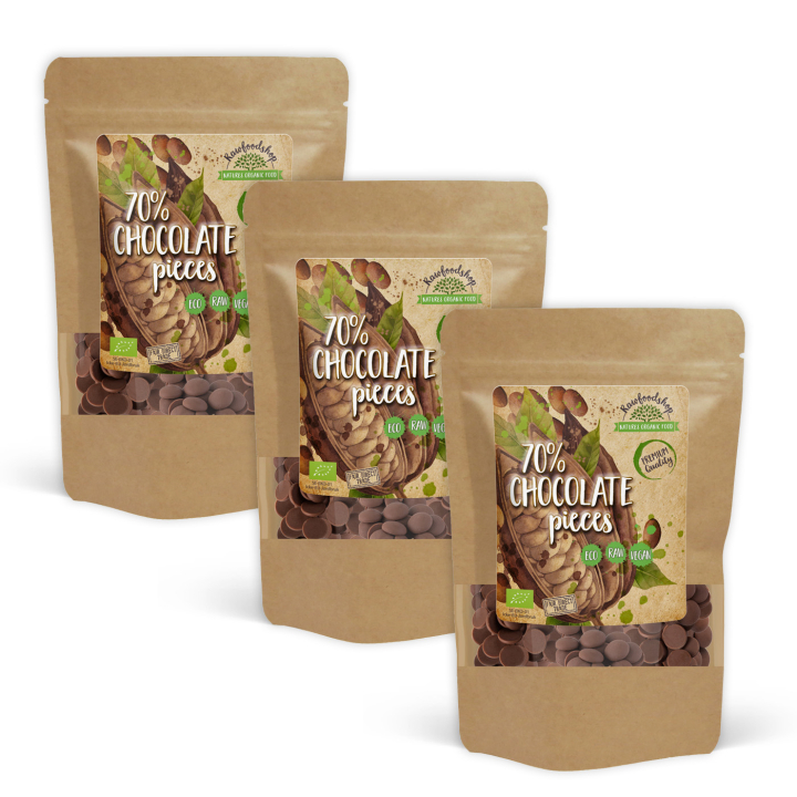 Chokoladeknapper fra Peru 70% ØKO 500g x 3 pakker i gruppen Råvarer & Drikke / Bagning / Kakaoprodukter hos Rawfoodshop Scandinavia AB (AB0421500-SET3)