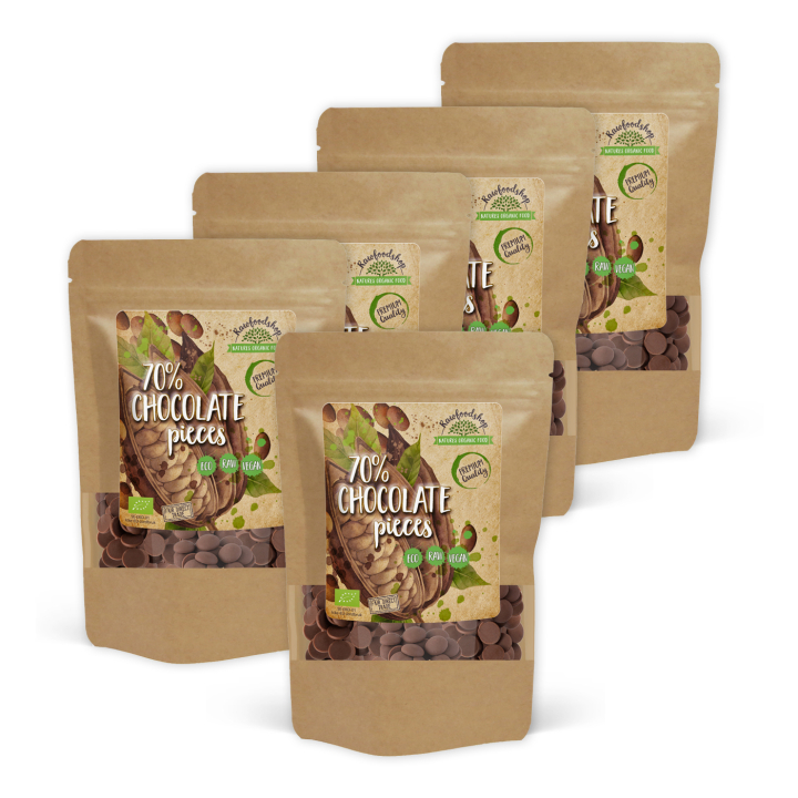 Chokoladeknapper fra Peru 70% ØKO 500g x 5 pakker i gruppen Råvarer & Drikke / Bagning / Kakaoprodukter hos Rawfoodshop Scandinavia AB (AB0421500-SET5)