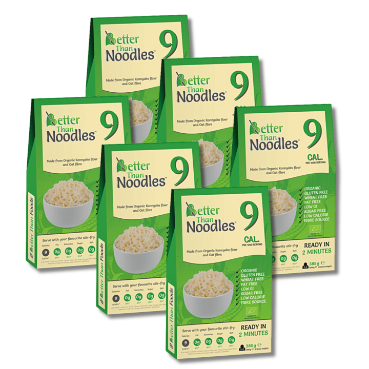 Better Than Noodles ØKO 385g x 6 pakker i gruppen Råvarer & Drikke / Spisekammer / Pasta & Nudler hos Rawfoodshop Scandinavia AB (CNUD001-SET6)