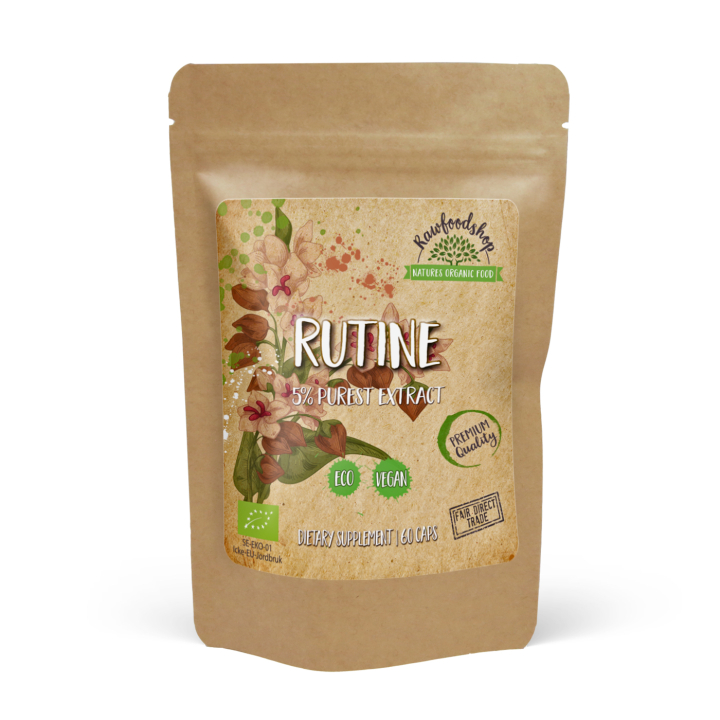 Rutin 500 mg 60 kapsler i gruppen Kosttilskud / Urter & Planter / Urter hos Rawfoodshop Scandinavia AB (CURUTI60CAP)