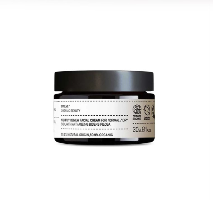 Nightly Renew Facial Cream ØKO - Travel Size 30ml i gruppen Kropspleje / Færdigvarer / Ansigtspleje hos Rawfoodshop Scandinavia AB (EB302T)