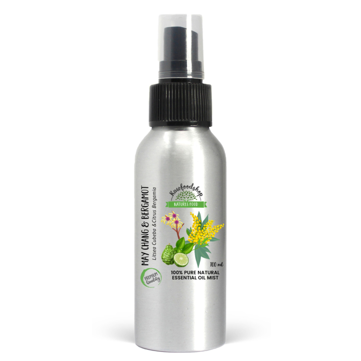 May Chang & Bergamot Rumspray 100ml i gruppen Hjem & Sjæl / Rent hjem / Room Spray hos Rawfoodshop Scandinavia AB (EOMUL-03)