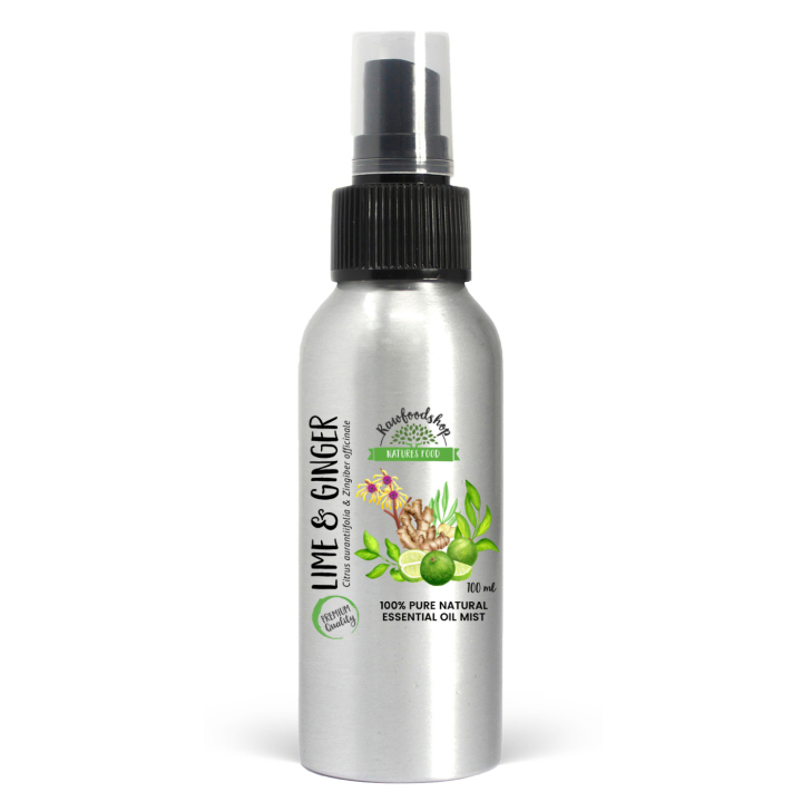 Lime & Ingefær Rumspray 100ml i gruppen Hjem & Sjæl / Rent hjem / Room Spray hos Rawfoodshop Scandinavia AB (EOMUL-06)