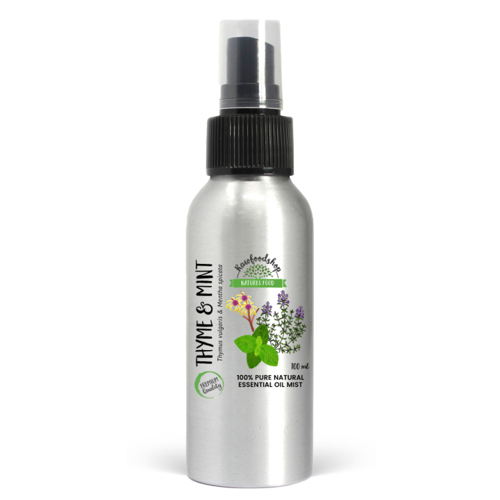 Timian & Mynte Rumspray 100ml i gruppen Hjem & Sjæl / Rent hjem / Room Spray hos Rawfoodshop Scandinavia AB (EOMUL-08)