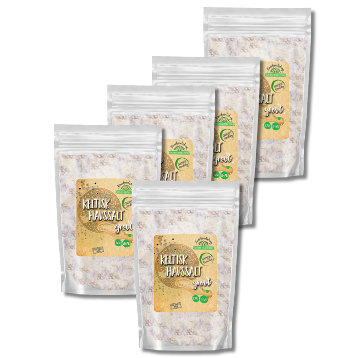 Celtic Havssalt Groft 1kg x 5 pakker i gruppen Råvarer & Drikke / Spisekammer / Krydderier / Salte hos Rawfoodshop Scandinavia AB (GS0041-SET5)