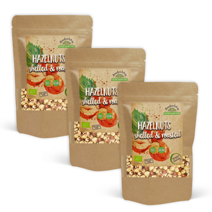 Hasselnødder afskallede og ristede ØKO 1kg x 3 pakker i gruppen Råvarer & Drikke / Nødder / Hasselnødder hos Rawfoodshop Scandinavia AB (HAT01KG-SET3)