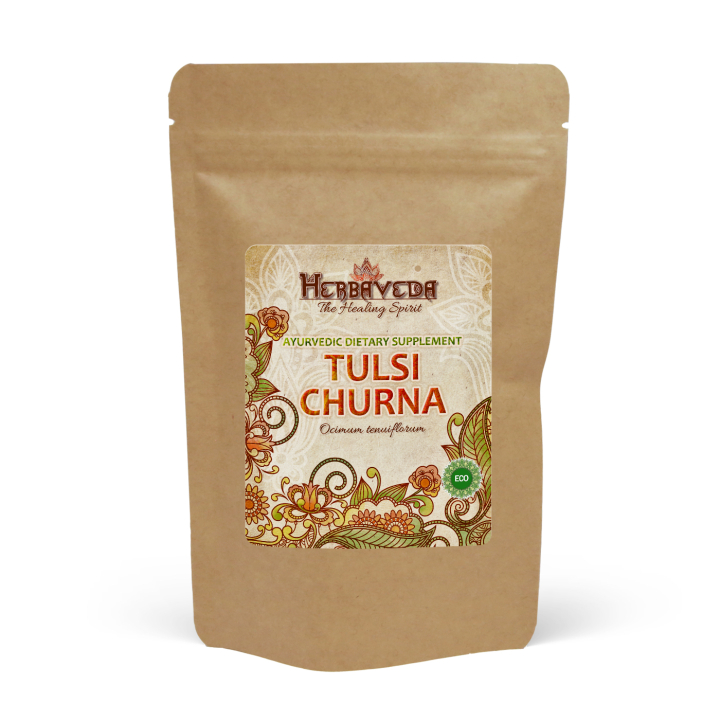 Tulsi Churna ØKO 125g i gruppen Kosttilskud / Urter & Planter / Urter hos Rawfoodshop Scandinavia AB (HERBA26)