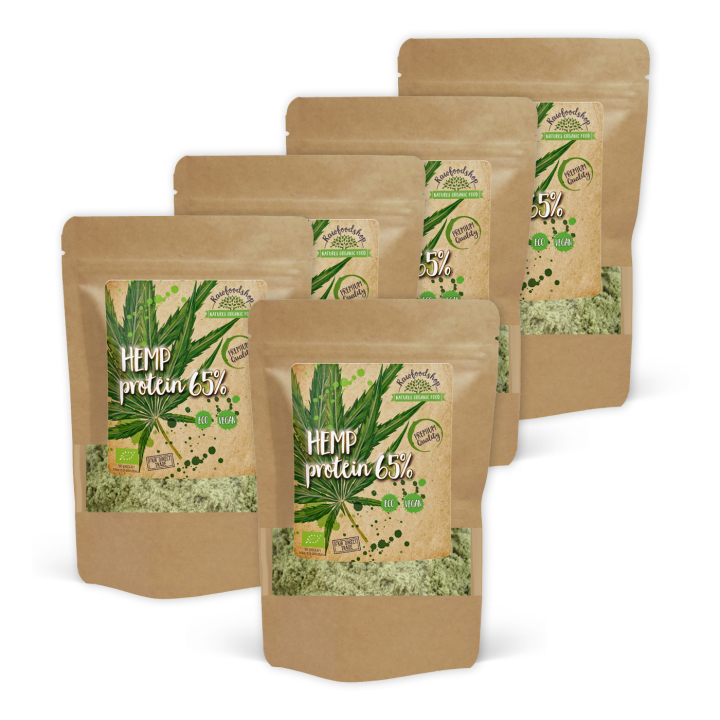 Hampeprotein 65% ØKO 1kg x 5 pakker i gruppen Råvarer & Drikke / Helsekost / Proteinpulver hos Rawfoodshop Scandinavia AB (HMP01-SET5)