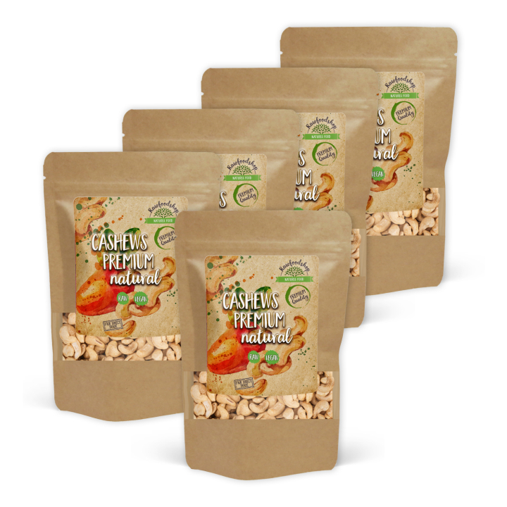 Cashewnødder Premium RAW 1kg x 5 pakker i gruppen Råvarer & Drikke / Nødder / Cashewnødder hos Rawfoodshop Scandinavia AB (K171901-SET5)