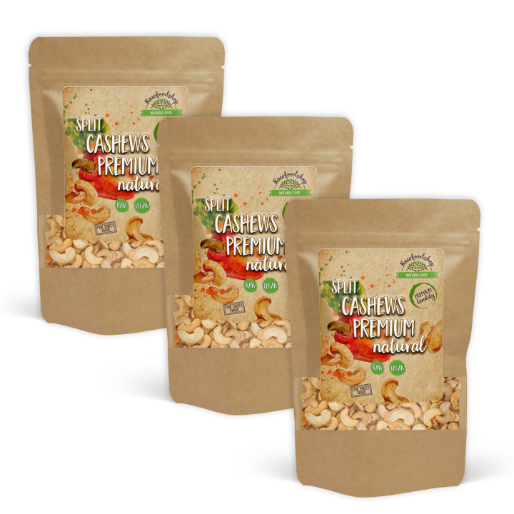 Cashewnødder Delte Premium RAW 1kg x 3 pakker i gruppen Råvarer & Drikke / Nødder / Cashewnødder hos Rawfoodshop Scandinavia AB (K171911-SET3)