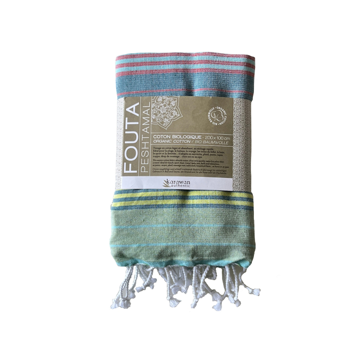 Fouta Adriatic i Økologisk Bomuld 200x100cm i gruppen Hud & Krop / Bad & Spa / Håndklæder hos Rawfoodshop Scandinavia AB (KFO04AD)