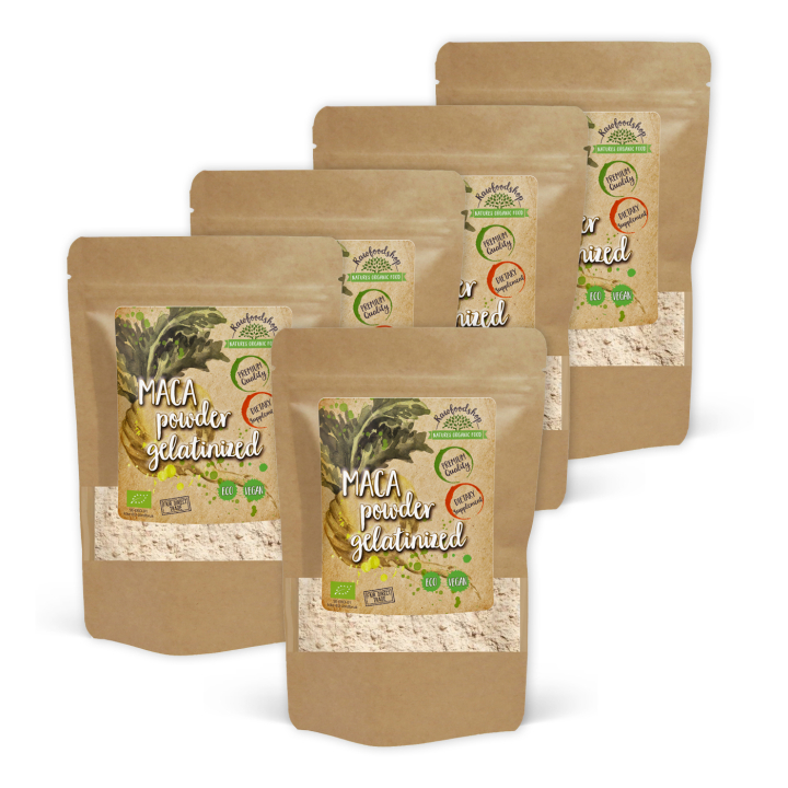 Maca Pulver Gelatiniseret 5:1 ØKO 250g x 5 pakker i gruppen Kosttilskud / Urter & Planter / Maca & Ginseng hos Rawfoodshop Scandinavia AB (MPG25-SET5)