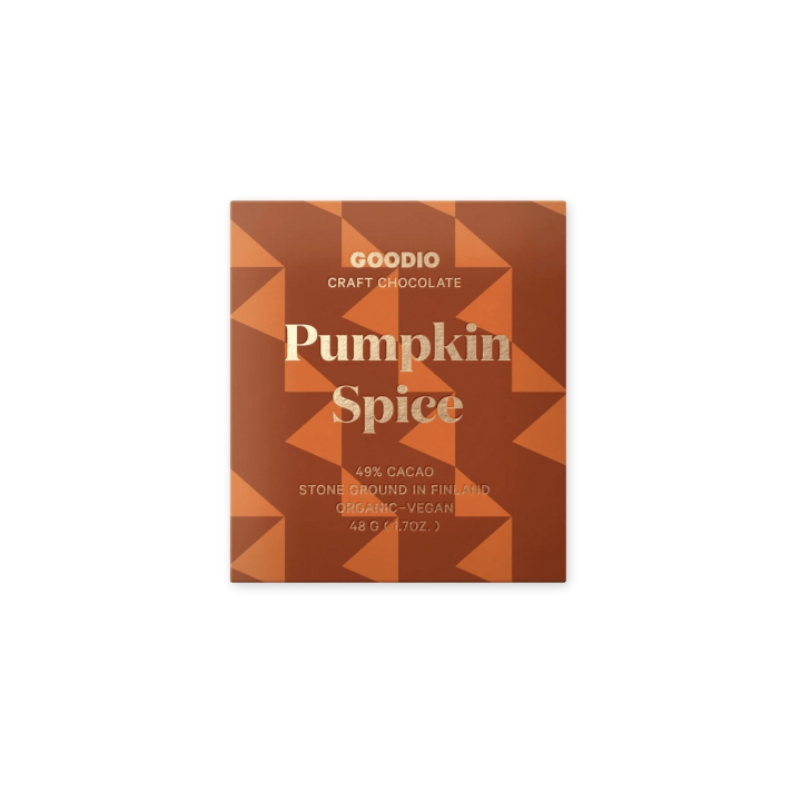 Pumpkin Spice Chokolade 49% ØKO 48g i gruppen Råvarer & Drikke / Slik & Chokolade / Chokolade og Bars hos Rawfoodshop Scandinavia AB (NC15)