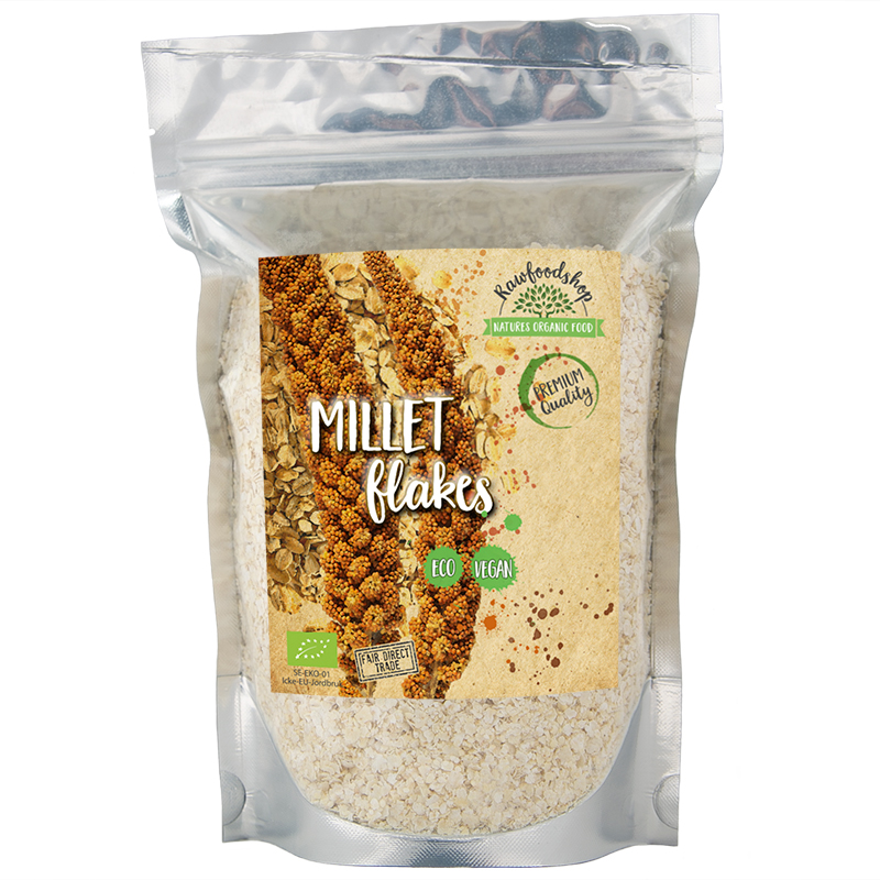 Hirseflakes ØKO 1kg i gruppen Råvarer & Drikke / Bagning / Gryn & Flager hos Rawfoodshop Scandinavia AB (RAW006644001)