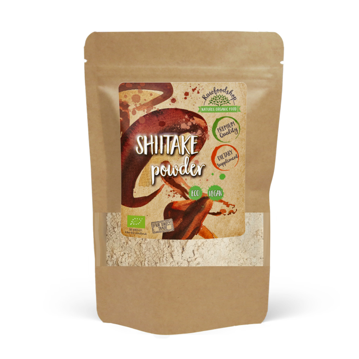 Shiitake Pulver ØKO 125g i gruppen Kosttilskud / Urter & Planter / Svampe hos Rawfoodshop Scandinavia AB (RAW56788758)