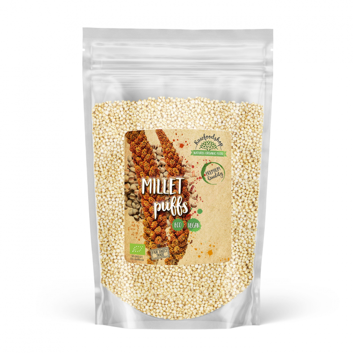 Puffet Hirse ØKO 500g i gruppen Råvarer & Drikke / Bagning / Granola, Grød og Puffer hos Rawfoodshop Scandinavia AB (RAW988909071)