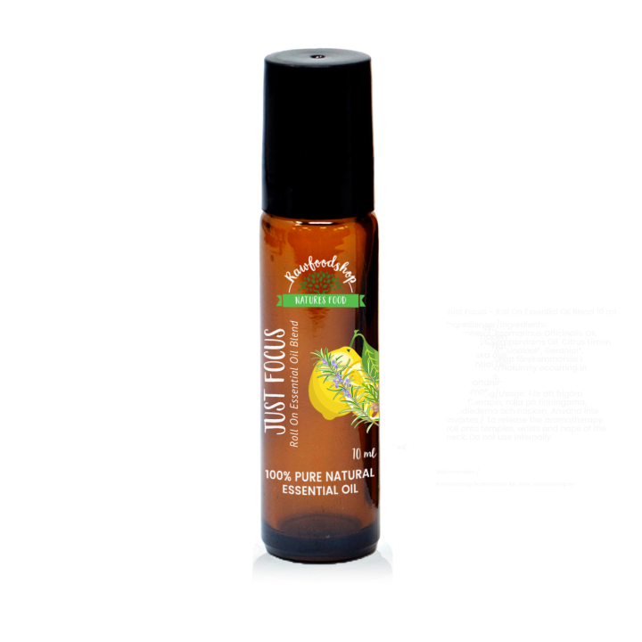 Just Focus Essential Oil Blend Roll On 10ml i gruppen Hud & Krop / Krop / Roll on hos Rawfoodshop Scandinavia AB (REBIUL-05)