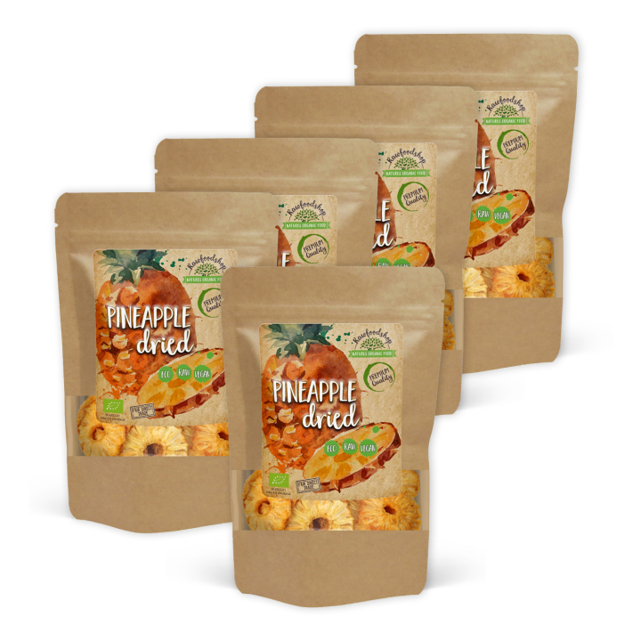 Ananas ØKO 500g x 5 pakker i gruppen Råvarer & Drikke / Frugt & Frugtpulver / Ananas hos Rawfoodshop Scandinavia AB (RFRU500761E-SET5)