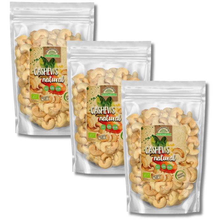 Cashewnødder Premium RAW ØKO 1kg x 3 pakker i gruppen Råvarer & Drikke / Nødder / Cashewnødder hos Rawfoodshop Scandinavia AB (RNOT10002058E-SET3)