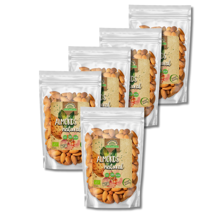 Mandler Premium RAW ØKO 1kg x 5 pakket i gruppen Råvarer & Drikke / Nødder / Mandel hos Rawfoodshop Scandinavia AB (RNOT1000431E-SET5)