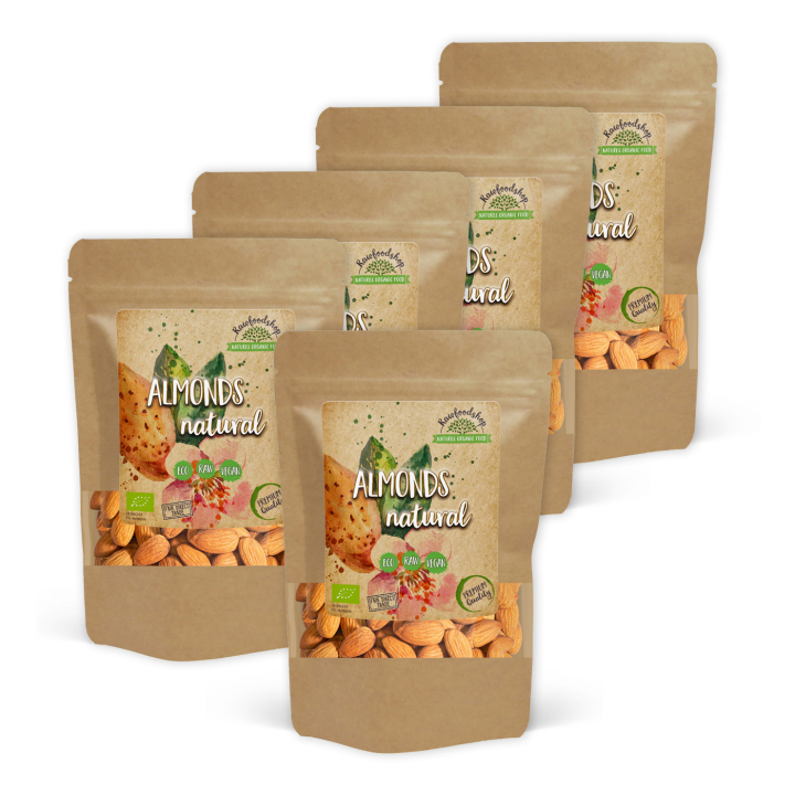 Mandler Premium RAW ØKO 1kg x 5 pakker i gruppen Råvarer & Drikke / Nødder / Mandel hos Rawfoodshop Scandinavia AB (RNOT1000431E-SET5)