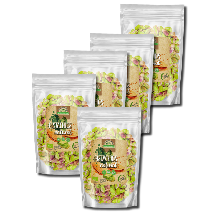 Pistacienødder Premium RAW ØKO 200g x 5 pakker i gruppen Råvarer & Drikke / Nødder hos Rawfoodshop Scandinavia AB (RNOT200262E-SET5)