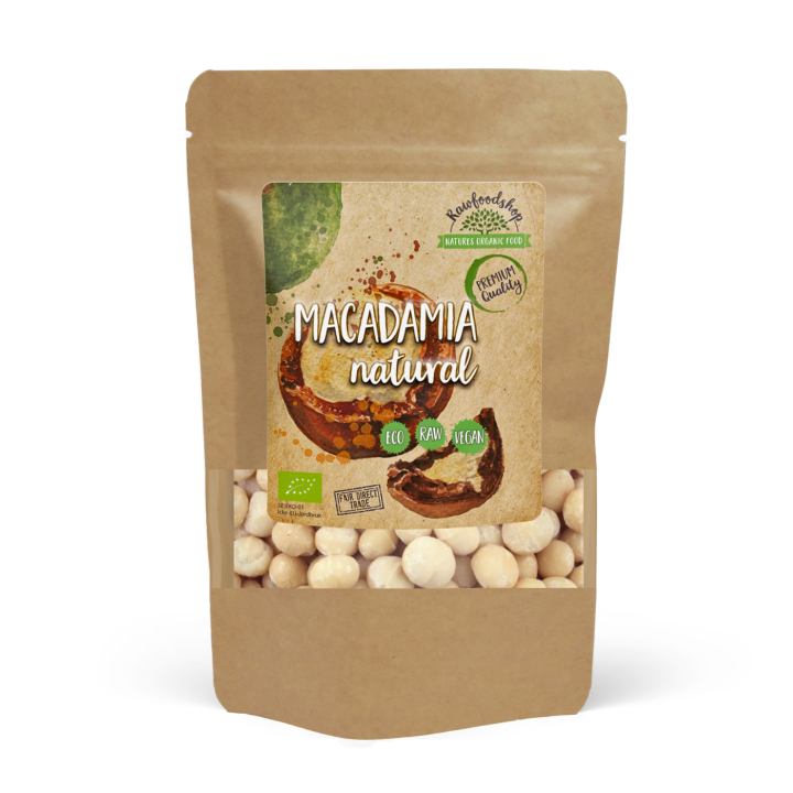 Macadamianødder Premium RAW ØKO 200g i gruppen Råvarer & Drikke / Nødder / Macadamia hos Rawfoodshop Scandinavia AB (RNOT200429E)