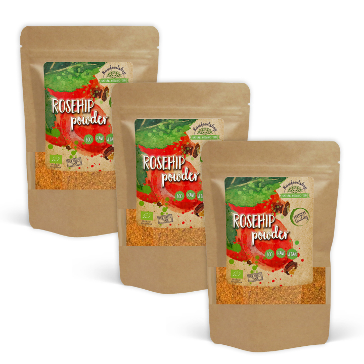 Hybenpulver ØKO 1kg x 3 pakker i gruppen Råvarer & Drikke / Frugt & Frugtpulver / Hyben hos Rawfoodshop Scandinavia AB (RPUL250444E1000-SET3)