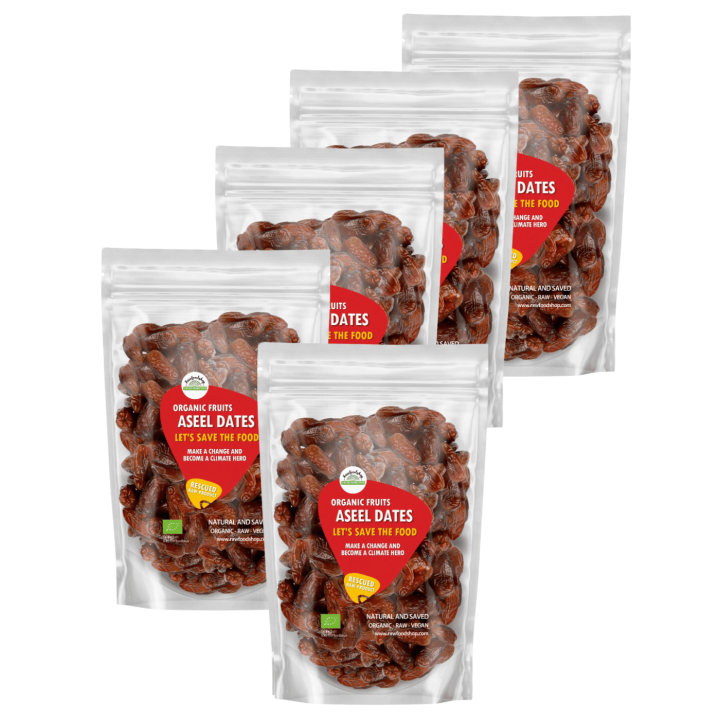 Aseel Dadler Udkernede ØKO 1kg x 5 pakker i gruppen Råvarer & Drikke / Frugt & Frugtpulver / Dadler hos Rawfoodshop Scandinavia AB (SF182031SET)