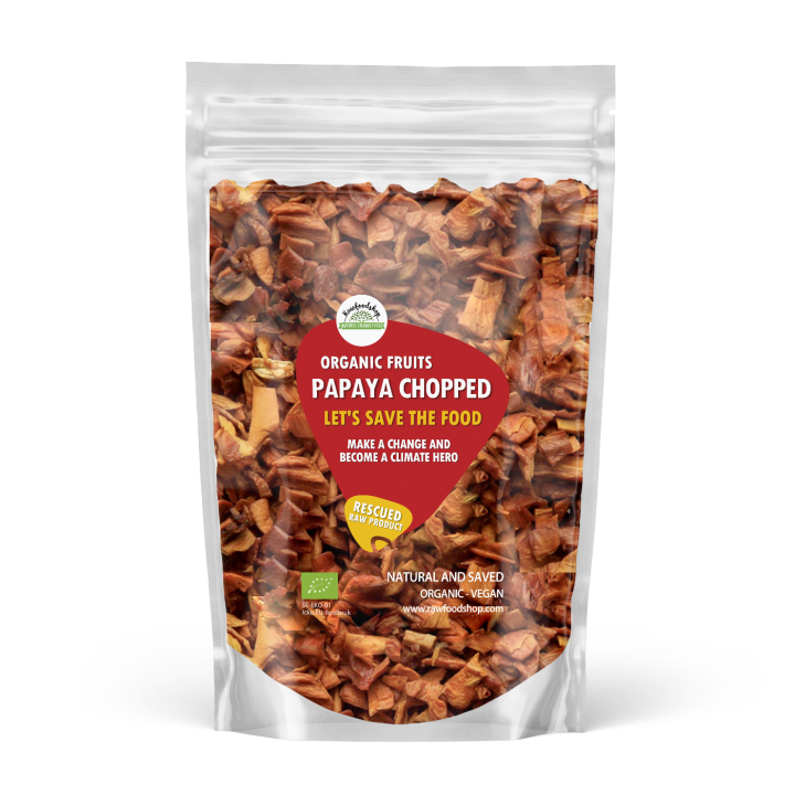 Papaya Hakket ØKO 1kg i gruppen Råvarer & Drikke / Frugt & Frugtpulver / Alle frugter og bær hos Rawfoodshop Scandinavia AB (SF226391)