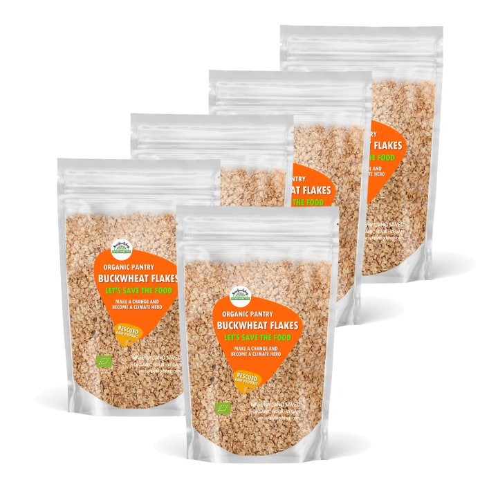 Boghvedeflakes ØKO 1kg 5stk pakke i gruppen Råvarer & Drikke / Bagning / Gryn & Flager hos Rawfoodshop Scandinavia AB (SFAB0441SET)