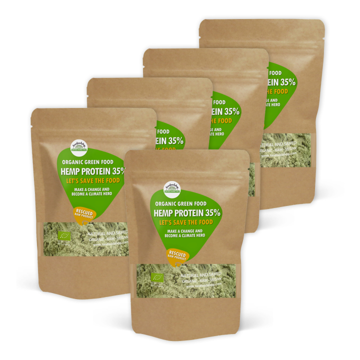 Hampeprotein 35% ØKO 1kg x 5 pakker i gruppen Råvarer & Drikke / Helsekost / Proteinpulver hos Rawfoodshop Scandinavia AB (SFRAWPRO351-SET5)