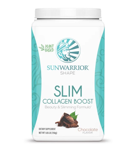 Sunwarrior Shape Slim Collagen Boost Chocolate 750g i gruppen Helse / Anvendelsesområde / Måltidserstatning & Vægt hos Rawfoodshop Scandinavia AB (SW240)