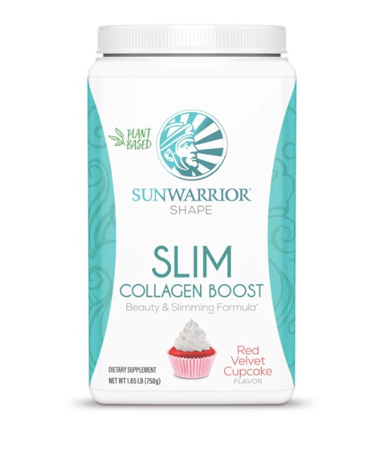 Sunwarrior Shape Slim Collagen Boost Red Velvet 750g i gruppen Helse / Anvendelsesområde / Måltidserstatning & Vægt hos Rawfoodshop Scandinavia AB (SW242)