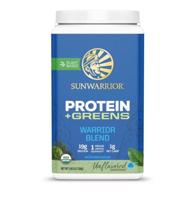 Sunwarrior Warrior Blend Protein+Greens Unflavoured 750g i gruppen Råvarer & Drikke / Helsekost / Proteinpulver hos Rawfoodshop Scandinavia AB (SW271)