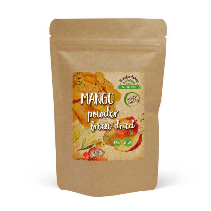 Mangopulver Frysetørret 125g i gruppen Råvarer & Drikke / Frugt & Frugtpulver / Mango hos Rawfoodshop Scandinavia AB (VILDMP01)