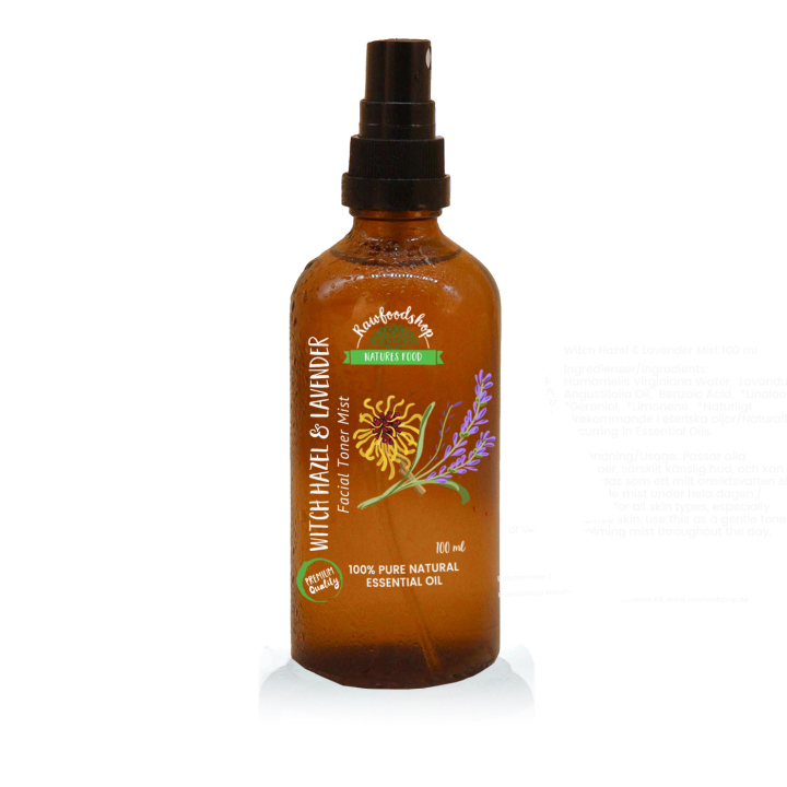 Witch Hazel & Lavender Mist 100ml i gruppen Hud & Krop / Ansigt / Ansigtstoner hos Rawfoodshop Scandinavia AB (WSPUL-02)