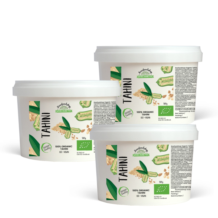 Tahini ØKO 500g x 3 pakker i gruppen Råvarer & Drikke / Spisekammer / Smagssætning / Paste & Chutney hos Rawfoodshop Scandinavia AB (ZFN0235500-SET3)