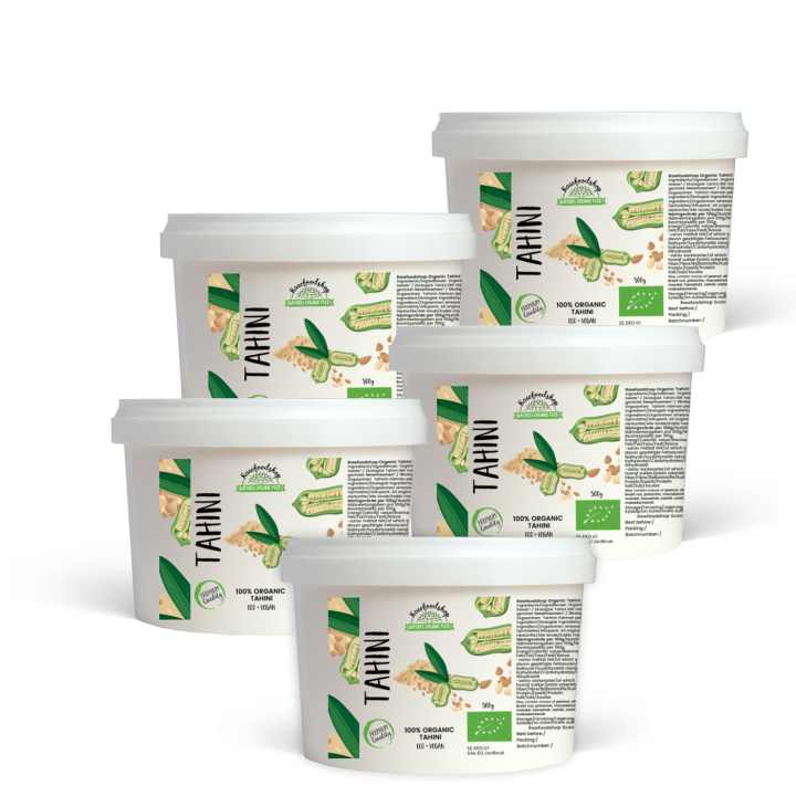 Tahini ØKO 500g x 5 pakker i gruppen Råvarer & Drikke / Spisekammer / Smagssætning / Paste & Chutney hos Rawfoodshop Scandinavia AB (ZFN0235500-SET5)