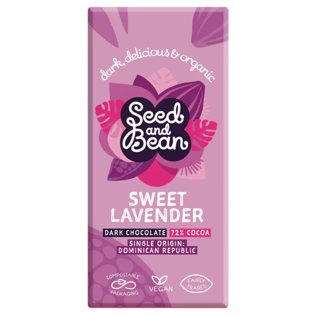 Seed & Bean Chokolade Mørk Lavendel ØKO 85g