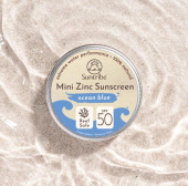 Suntribe All Natural Mini Zinc Sunscreen Face & Sport SPF50 Ocean Blue 15g